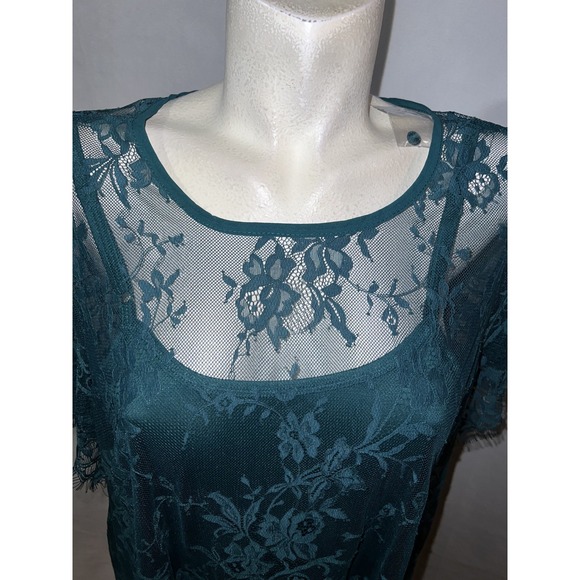 New Torrid Size L / 12 (0) Abbey Lace SS Blouse Botanical Garden Floral Blouse - Picture 2 of 7